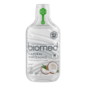 BIOMED 99% Natural Whitening Enjuague Bucal Blanqueador Natural 99% Sin Flúor, Vegano