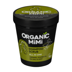 Organic MiMi Champu Exfoliante Todo En Uno Sal Marina y Menta