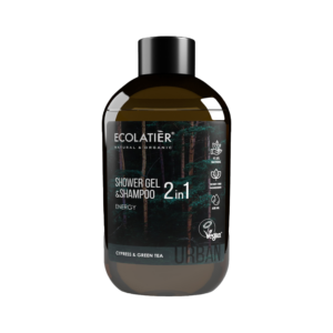ECOLATIER Gel de Ducha y Champú 2 en 1 Energy