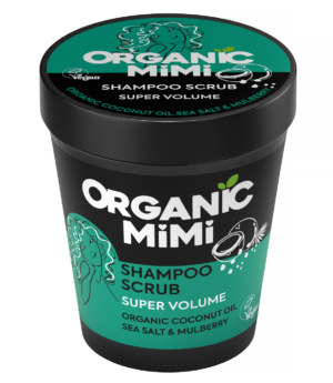 Organic MiMi Champu Exfoliante Super Volumen Sal Marina y Morera