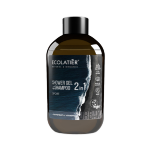 ECOLATIER Gel de Ducha y Champú Deportivo 2 en 1